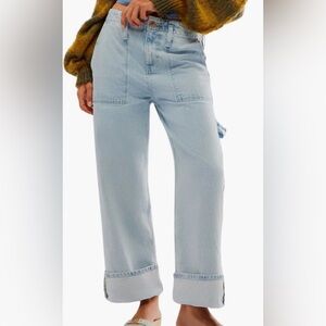 Free people Major Leagues Wide Leg Crop Jeans